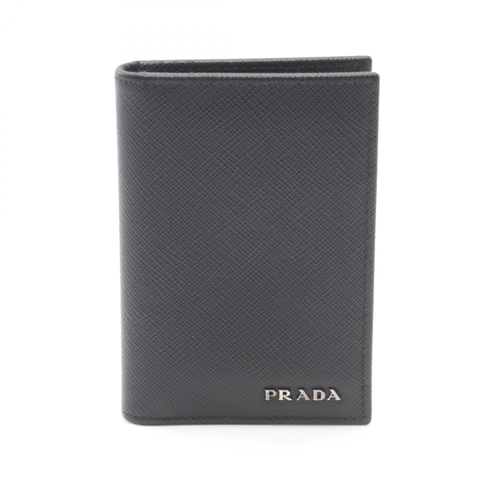 Prada Saffiano Card Case Accessories Saffiano Leather Black